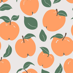 seamless pattern with peaches