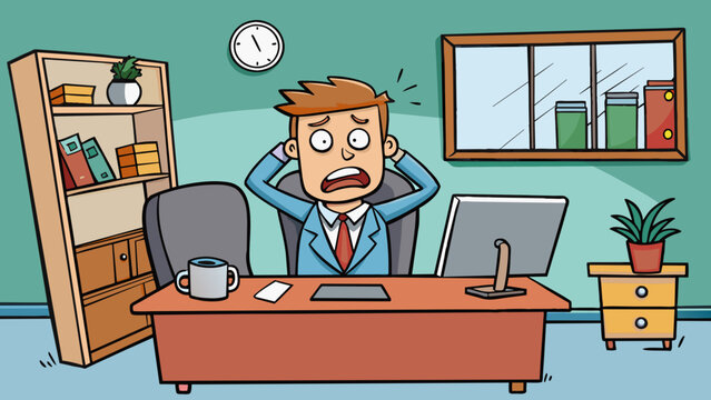 frustrated businessman vector illustration