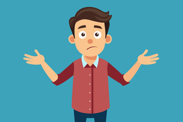 Sorry look gesture vector illustration