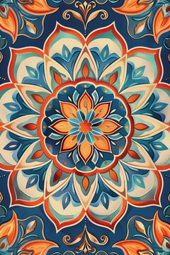 Floral mandalas: ornamental patterns inspired by Eastern cultures. Islamic, Arabic, Indian, Turkish, Pakistani, Chinese, and Ottoman motifs in a vector illustration.