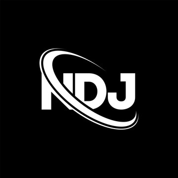 NDJ logo. NDJ letter. NDJ letter logo design. Initials NDJ logo linked with circle and uppercase monogram logo. NDJ typography for technology, business and real estate brand.
