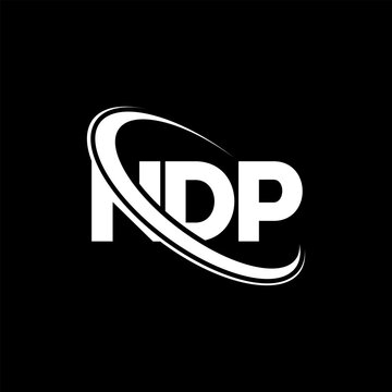 NDP logo. NDP letter. NDP letter logo design. Initials NDP logo linked with circle and uppercase monogram logo. NDP typography for technology, business and real estate brand.