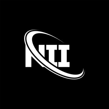 NII logo. NII letter. NII letter logo design. Initials NII logo linked with circle and uppercase monogram logo. NII typography for technology, business and real estate brand.