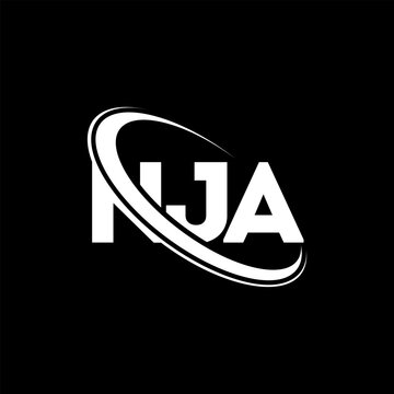 NJA logo. NJA letter. NJA letter logo design. Initials NJA logo linked with circle and uppercase monogram logo. NJA typography for technology, business and real estate brand.