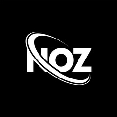 NOZ logo. NOZ letter. NOZ letter logo design. Initials NOZ logo linked with circle and uppercase monogram logo. NOZ typography for technology, business and real estate brand.