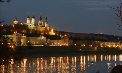 Obraz premium city castle at night