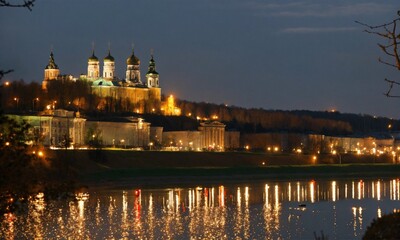 city castle at night