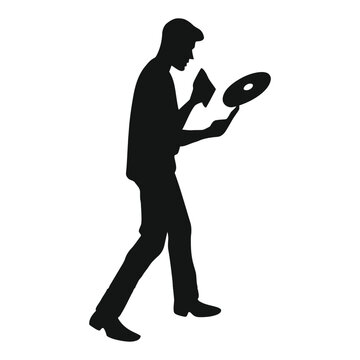 recommend clip art: Collecting vinyl records Silhouette