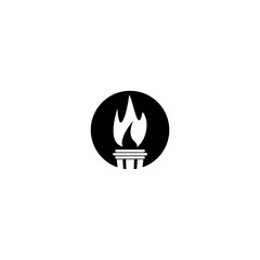 Sports torch icon isolated on white background