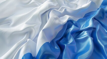 Waving flag in 3D, abstract background against war - obrazy, fototapety, plakaty