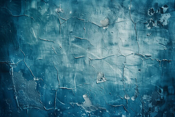 closeup of blue grunge wall, stained rough surface wallpaper, aged, vintage background (4) - obrazy, fototapety, plakaty