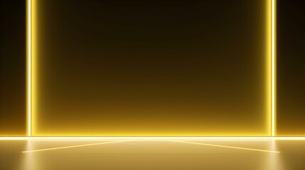 Abstract yellow Neon Light Showroom for Product Presentation