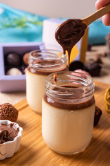 Pudim de leite condensado com nutella - vanilla pudding