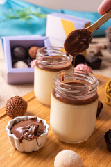 Pudim de leite condensado com nutella - vanilla pudding