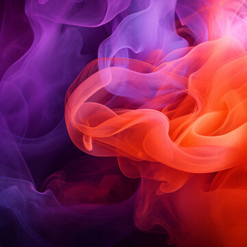 red smoke on black background