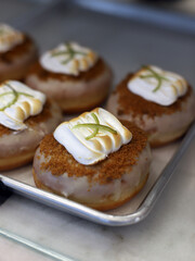 lime and meringue flavored donut