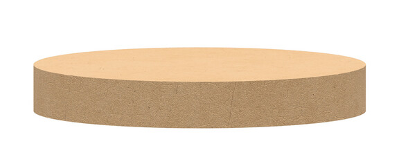 empty round or cylinder podium isolated with transparent background