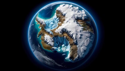 Earth day with the effects of climate change through the concept of polar ice melting