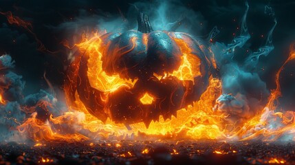 Fiery Jack-o'-Lantern Inferno