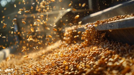 Harvesting Golden Grains of Corn - Powered by Adobe