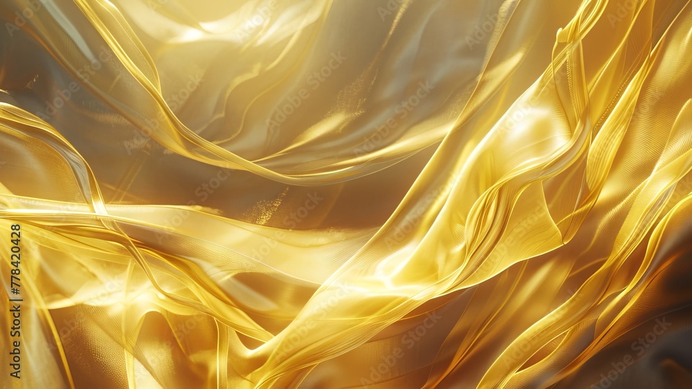 Poster viscous honey-like texture on an abstract surface. golden liquid patterns with a glossy effect. conc
