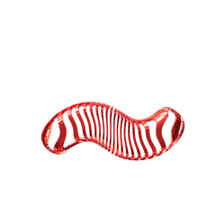 White symbol with red vertical ultra-thin straps