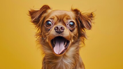 Energetic Dog With Mouth Open and Tongue Out