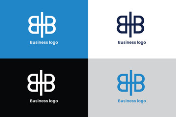 letter b logo, letter bb company logo, letter b and butterfly icon logo, logomark - obrazy, fototapety, plakaty