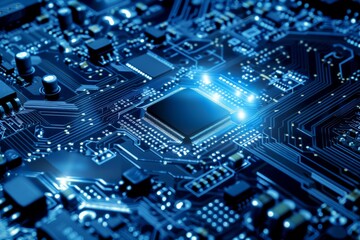 Obraz premium Abstract background showcasing IT technology, illustrating complexity and innovation.