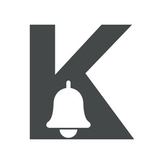 Initial Cowbell Logo combine with letter K vector template