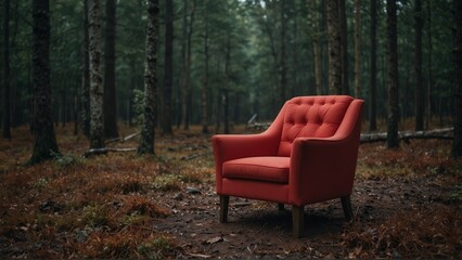 chair in the forest