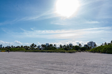 South Beach and the Art Deco Buildings in Miami Beach at Spring Break