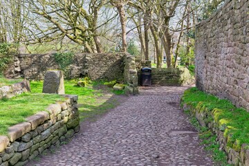 old stoneruins of chapel in Heysham