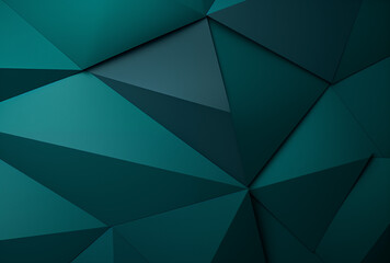 Abstract background with a vector look of dark green and blue overlaid on top of each other, geometric dynamic background