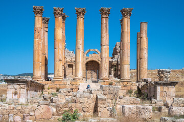 Jerash, Jordan antique archaeological site of classical heritage for tourists