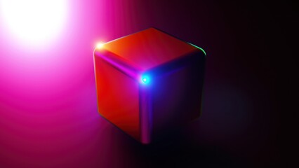 Rainbow light element. Computer generated 3d render