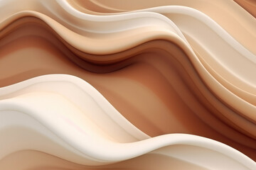 Fototapeta premium Abstract Beige Wavy Lines Background for Modern Design