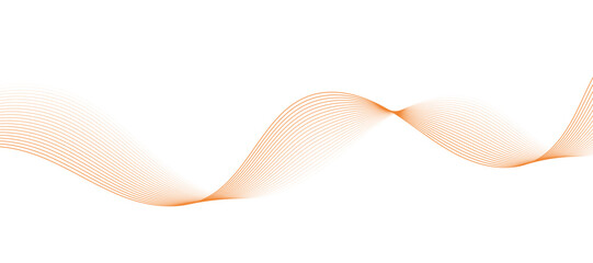Abstract wave element for design. Digital frequency track equalizer. Stylized line art background. Vector illustration. Wave with lines created using blend tool. Curved wavy line, smooth stripe.
 - obrazy, fototapety, plakaty