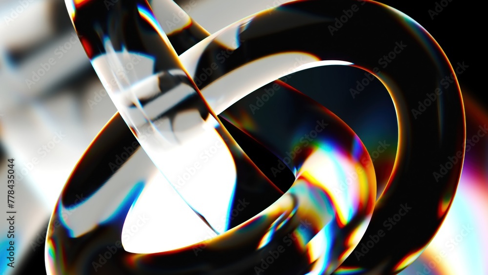 Poster glossy dispersion element. computer generated 3d render