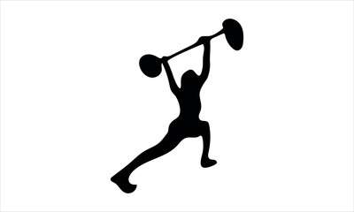 Exercise silhouette with various expressions set of 1 vector illustration