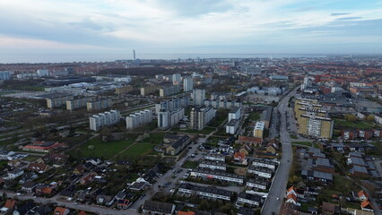 Fototapeta premium Urban Horizons: Aerial Views of Cityscapes
