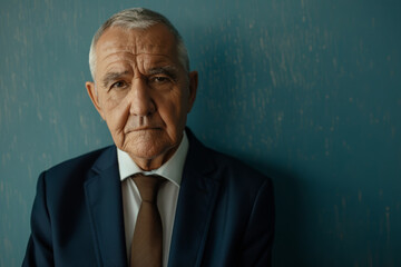 Fototapeta premium A man in a suit and tie is looking at the camera