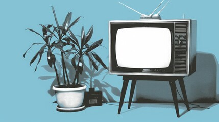 Halftone retro tv set. Old vintage TV in trendy dotted pop art style. --chaos 20 --ar 16:9 --sref https://s.mj.run/xRfcyZbSbSs Job ID: 48276865-9625-4bf9-afd2-7c034038d664