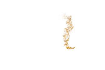 Fairy Gold Dust, Fairy Gold Glowing Dust Tale, Magic Abstract Background, Magic Dust, Golden Glitter Heart, Golden Transparent Background