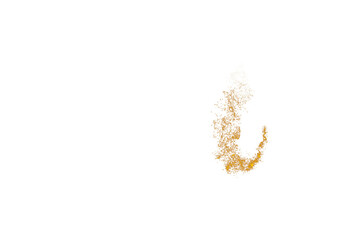 Fairy Gold Dust, Fairy Gold Glowing Dust Tale, Magic Abstract Background, Magic Dust, Golden Glitter Heart, Golden Transparent Background