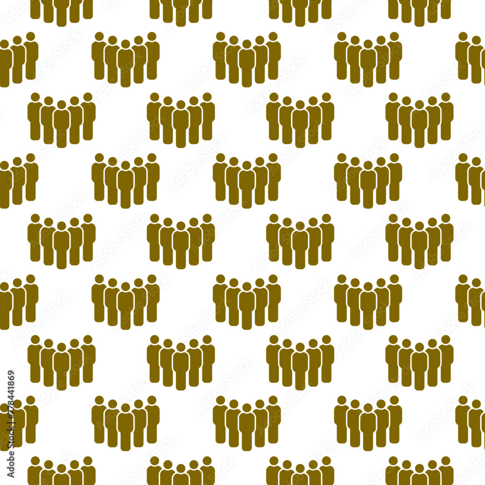 Poster users group icon isolated seamless pattern on white background