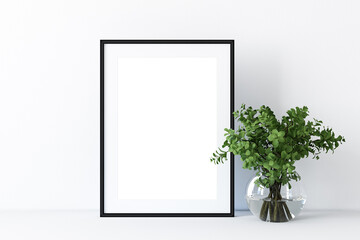 Poster frame mockup A4 , minimalist frame mockup, 3d render