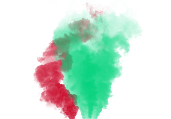 Obraz premium Green and Red Smoke Bomb Transparent PNG, Realistic Smoke, Smoke Bomb PNG, Smoke Bomb Photography Element