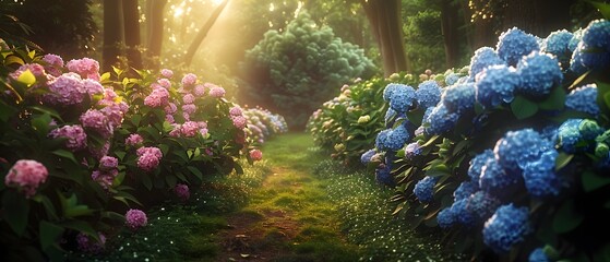 Lush Hydrangea Gardens A Panoramic Tribute to Documentary Editorial and Magazine Photography