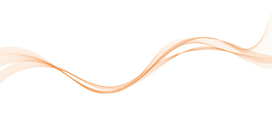 Abstract wave background. Orange wavy lines.